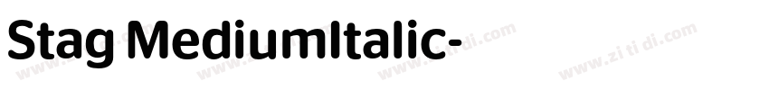 Stag MediumItalic字体转换